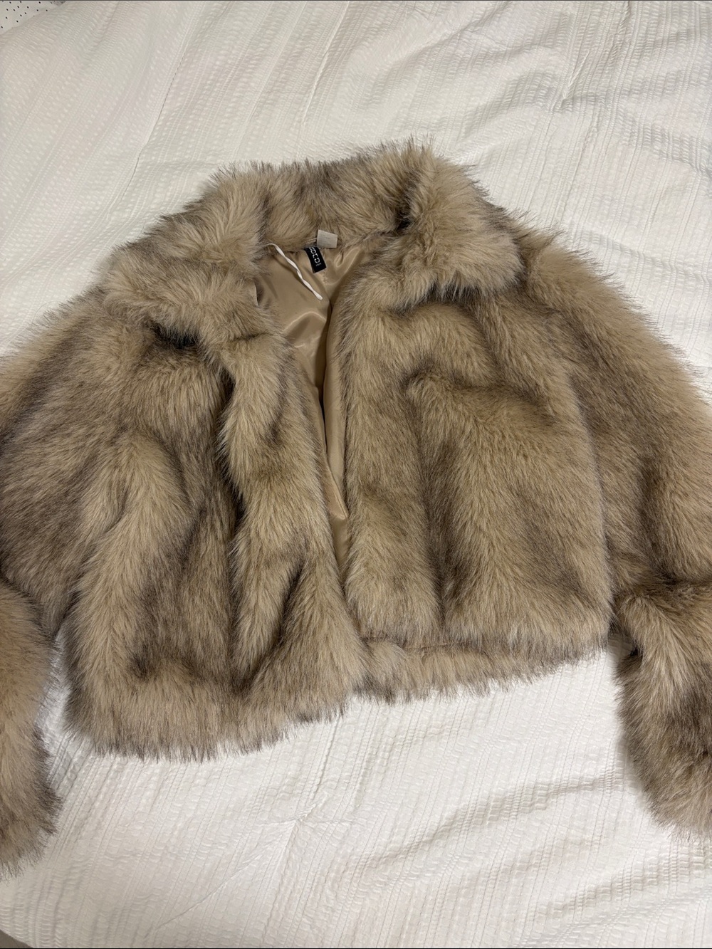 H&M Faux Fur Cropped Jacket
